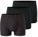 SCHIESSER Herren Boxershorts, 3er Pack - "95/5", Cotton Stretch, uni/gestreift