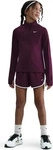 Nike FD2853, NIKE Kinder Sweatshirt Nike Girls' Dri-FIT Long-Sleeve 1/4 Rot