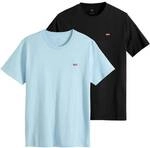 LEVIS Levi's Herren T-Shirt 2er Pack - "Original Housemark Tee", Rundhals, Baumwolle