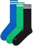 HAPPY SOCKS Happy Socks Unisex Socken, 3er Pack - Solid Crew Socks, Baumwolle,