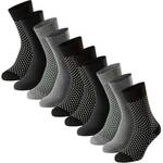 SCHIESSER Herren Socken, 10er Pack - "Bluebird", Baumwoll-Mix, uni/gemustert