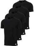 ADIDAS adidas Herren T-Shirt, 4er Pack - Crew Neck Shirt, Active Flex Cotton,