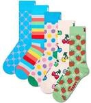 HAPPY SOCKS Happy Socks Unisex Socken, 5er Pack - Motivsocken, Kurzsocken, Baumwolle