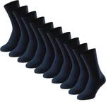 SCHIESSER Herren Socken, 10er Pack - "Bluebird", Baumwoll-Mix, uni/gemustert