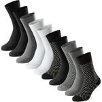 SCHIESSER Herren Socken, 10er Pack - "Bluebird", Baumwoll-Mix, uni/gemustert