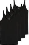 SCHIESSER Damen Tr&auml;gertop, 4er Pack - Single Jersey, Serie 95/5, uni