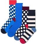 HAPPY SOCKS Happy Socks 4er Pack Unisex Socken - Geschenkbox, Classics,...