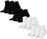 PUMA Unisex Quartersocken, 12er Pack - Quarter Plain 12P, Logo, einfarbig