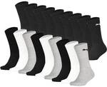 PUMA Kinder Socken, 18er Pack - Sport Crew Sock,Tennissocken, ECOM