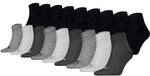 PUMA Unisex Quarter Socken, 18er Pack - Quarter Plain ECOM 18P, Logo, einfarbig