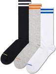 HAPPY SOCKS Happy Socks Unisex Socken, 3er Pack - Solid Crew Socks, Baumwolle,