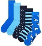 HAPPY SOCKS Happy Socks Unisex Socken, 5er Pack - Everyday Crew 5-Pack, Motivsocken,