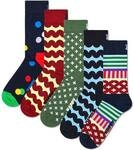 HAPPY SOCKS Happy Socks Unisex Socken, 5er Pack - Motivsocken, Kurzsocken,...
