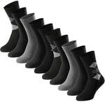 SCHIESSER Herren Socken, 10er Pack - "Bluebird", Baumwoll-Mix, uni/gemustert