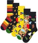 HAPPY SOCKS Happy Socks Unisex Socken, 5er Pack - Motivsocken, Kurzsocken,...