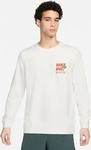 Nike FN3990, NIKE Herren Shirt Dri-FIT Fleece Long-Sleeve Fitness Crew Wei&szlig; male