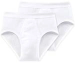 SCHIESSER Herren Slips 2er Pack - Feinripp, Sportslip, Cotton Essentials