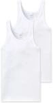SCHIESSER Herren Unterhemd 2er Pack - &auml;rmellos, Cotton Essentials, Feinripp