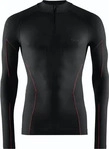 Falke 39627, FALKE Herren Shirt W Zipshirt T m Schwarz male