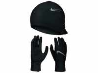 NIKE Herren Laufsport Handschuhe Essential, 082 BLACK/BLACK/SILVER, L/XL