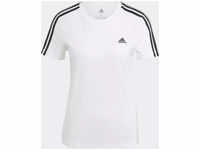 Adidas GL0783, ADIDAS Damen Shirt LOUNGEWEAR Essentials Slim 3-Streifen Weiß female,