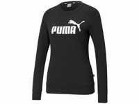 PUMA Damen Sweatshirt ESS Logo Crew TR, PUMA BLACK, L