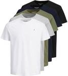 JACK AND JONES JACK&JONES Herren T-Shirt, 5er Pack - JORJXJ, T-Shirt, kurzarm,