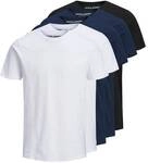 JACK AND JONES JACK&JONES Herren T-Shirt, 5er Pack - JJEORGANIC BASIC TEE O-NECK,
