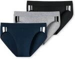 SCHIESSER Herren Slip 3er Pack - Rio Slip 95/5, Cotton Stretch, Seitenstreifen