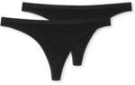SCHIESSER Damen String 2er Pack - Tanga, Cotton Stretch, Serie 95/5, uni