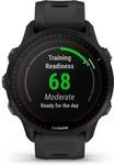 GARMIN FORERUNNER&reg; 955 SOLAR Schwarz mit Silikon-Wechselarmband 22 mm