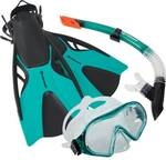 SCHILDKR&Ouml;T Tauchset Schnorchel Set CAYMAN petrol-green (3-teilig, im Meshbag)