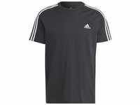 ADIDAS Herren Shirt Essentials Single Jersey, BLACK/WHITE, L