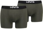 LEVIS Levi's Herren Boxershorts, 2er Pack - Solid Basic Boxer Brief Organic, Logobund