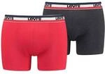 LEVIS Levi's Herren Boxershorts, 2er Pack - Sportswear Boxer Brief Organic, Logobund