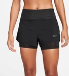 Nike DX1029, NIKE Damen W NK SWIFT DF MR 3IN 2N1 SHORT BLACK/REFLECTIVE SILV female