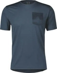 Scott 289409, SCOTT Herren Shirt SCO Tee M's Gravel 20 SS metal blue/dark blue male