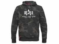Alpha Industries Basic Hoody Kapuzen Pullover black camo, Größe 3XL