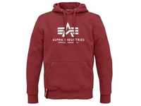 Alpha Industries Basic Hoody Kapuzen Pullover (Sale) rbf red, Größe S