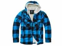 Brandit Hooded Lumberjacket mit Teddyfutter black/blue, Größe XL