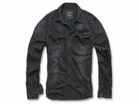 Brandit Hardee Denimshirt Langarm Hemd schwarz, Größe 5XL