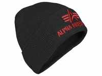 Alpha Industries 3D Beanie Mütze (Sale) black/red