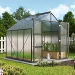 Vitavia Gew&auml;chshaus Domus 6700 HKP 6 mm inkl. 2 Dachfenster Schwarz