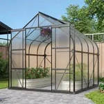 Vitavia Gew&auml;chshaus Dione 6700 4 mm HKP inkl. 2 Dachfenster und Stahlfundament,