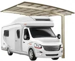 Ximax Carport Portoforte Caravan Typ 80 495,4 x 270,4 cm 100 kg/qm Edelstahl-Lo...