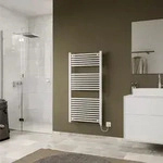 Handtuchheizk&ouml;rper OMEGA 120x60 cm rein elektrisch inkl. Heizstab weiss - 600 Watt