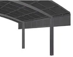 Ximax Carport Zubeh&ouml;r Seitenwand H&ouml;he 500 mm Schwarz 1 Modul 491,2 x 49,5 cm