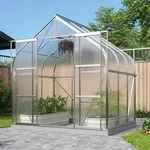 Vitavia Gew&auml;chshaus Dione 5000 4mm HKP inkl. 1 Dachfenster und Fundamentrahmen,