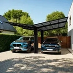Ximax Carport Linea Typ 60 Y-Ausf&uuml;hrung 495,4 x 547,6 cm 75 kg/qm Schwarz