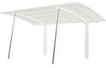 Ximax Carport Zubeh&ouml;r St&uuml;tzstange 169,4 x 4 cm Edelstahl-Look